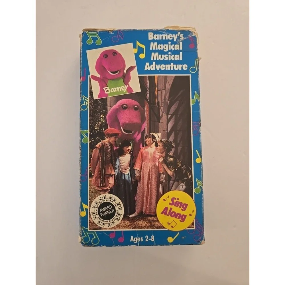 Vintage 1992 Barney's Magical Musical Adventure VHS Tape Sing Along Lyons Kids